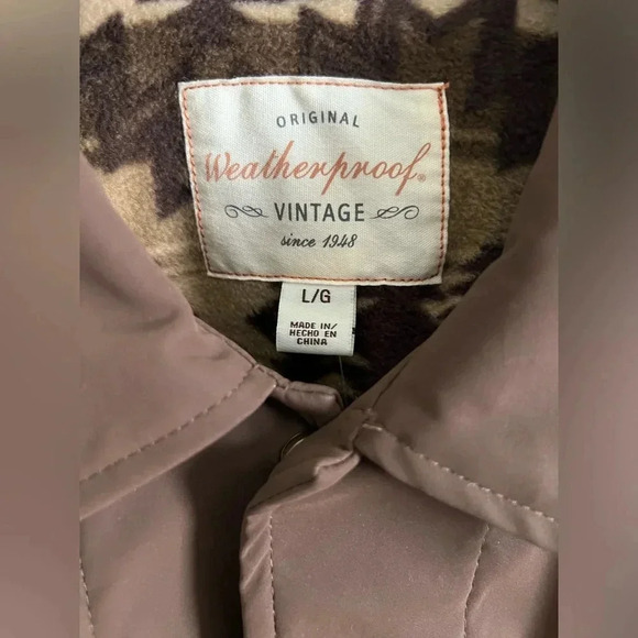 Weatherproof Vintage Brown Jacket with Pockets Size Large Men - Picture 10 of 10